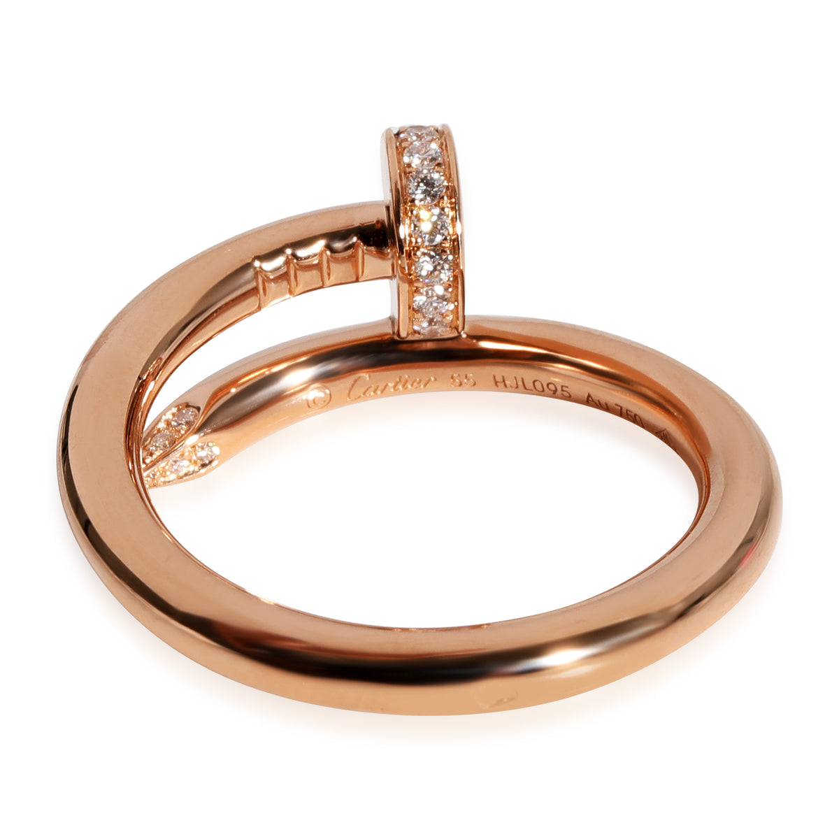 Cartier Juste Un Clou Ring with Diamonds in 18k Rose Gold 0.13 CTW