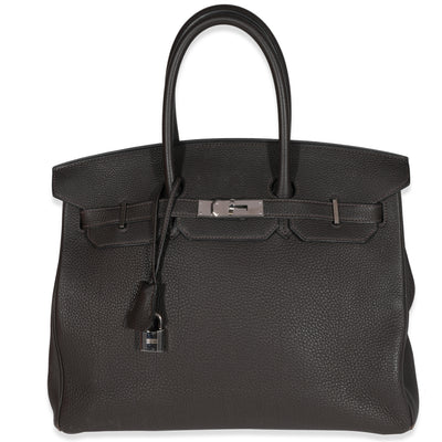 Hermès Macassar Togo Birkin 35 PHW