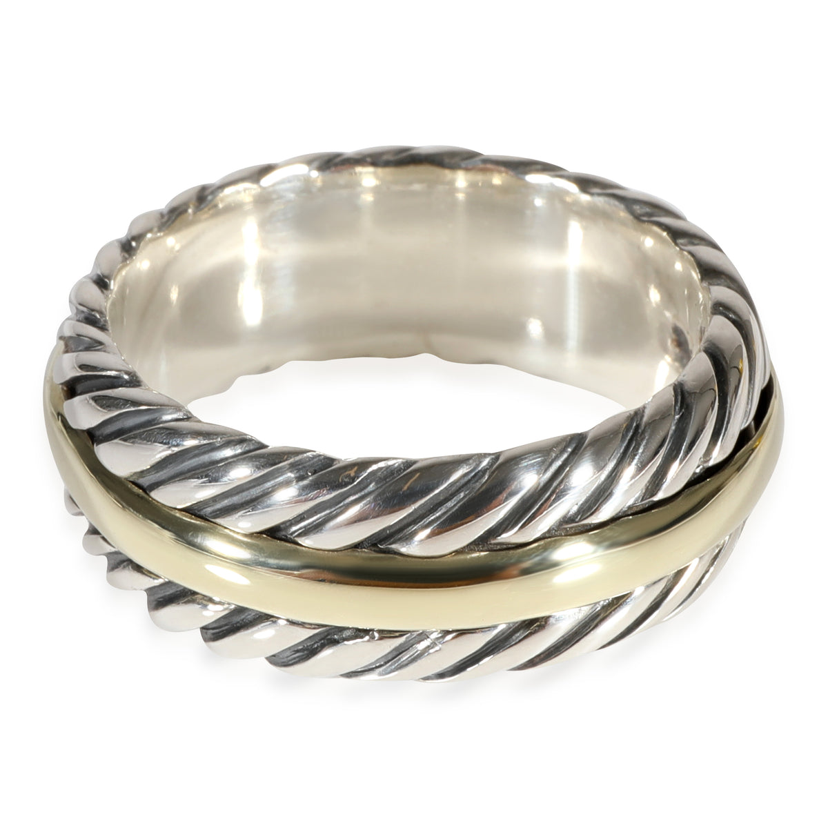 David Yurman Cable Band in 14k Yellow Gold/Sterling Silver