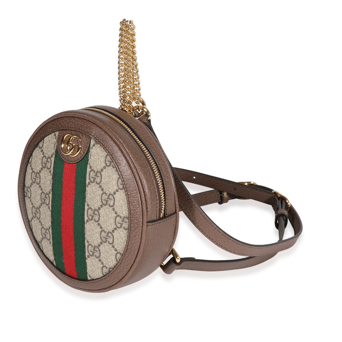 Gucci GG Supreme & Web Mini Ophidia Round Backpack