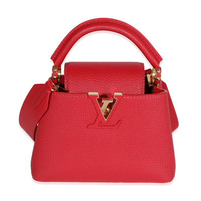 Louis Vuitton Scarlet Taurillon Capucines Mini