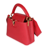 Louis Vuitton Scarlet Taurillon Capucines Mini