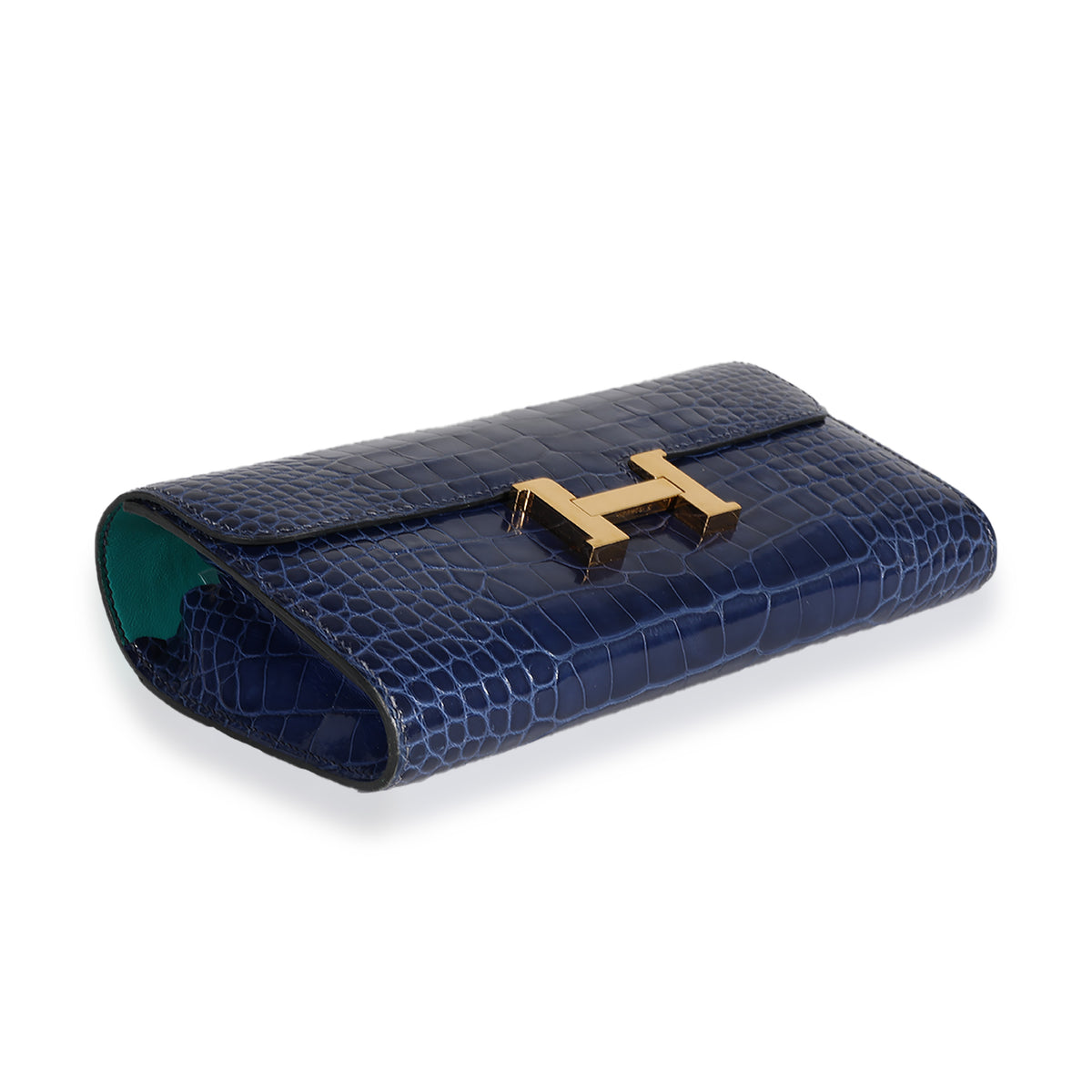Sapphire blue crocodile Ethymo wallet - Luxury leathergoods