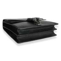 Black Grained Leather Medium Dionysus Shoulder Bag