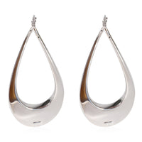 Roberto Coin Twisted Teardrop Hoop Earrings in 18k White Gold