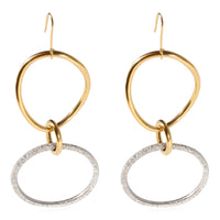 Diamond Circle Drop Earrings in 18k Yellow Gold 4.22 CTW