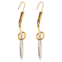 Diamond Circle Drop Earrings in 18k Yellow Gold 4.22 CTW