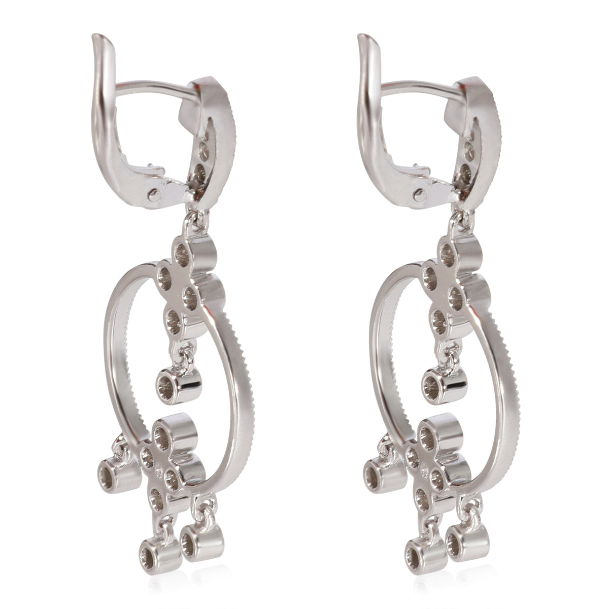 Diamond Chandelier Earrings in 18k White Gold 0.5 CTW