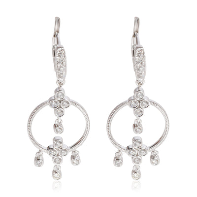 Diamond Chandelier Earrings in 18k White Gold 0.5 CTW