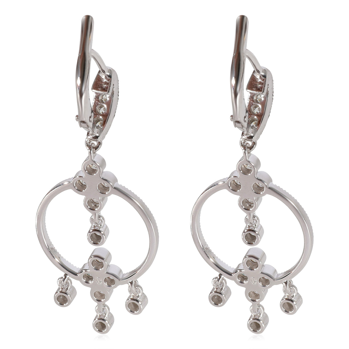 Diamond Chandelier Earrings in 18k White Gold 0.5 CTW