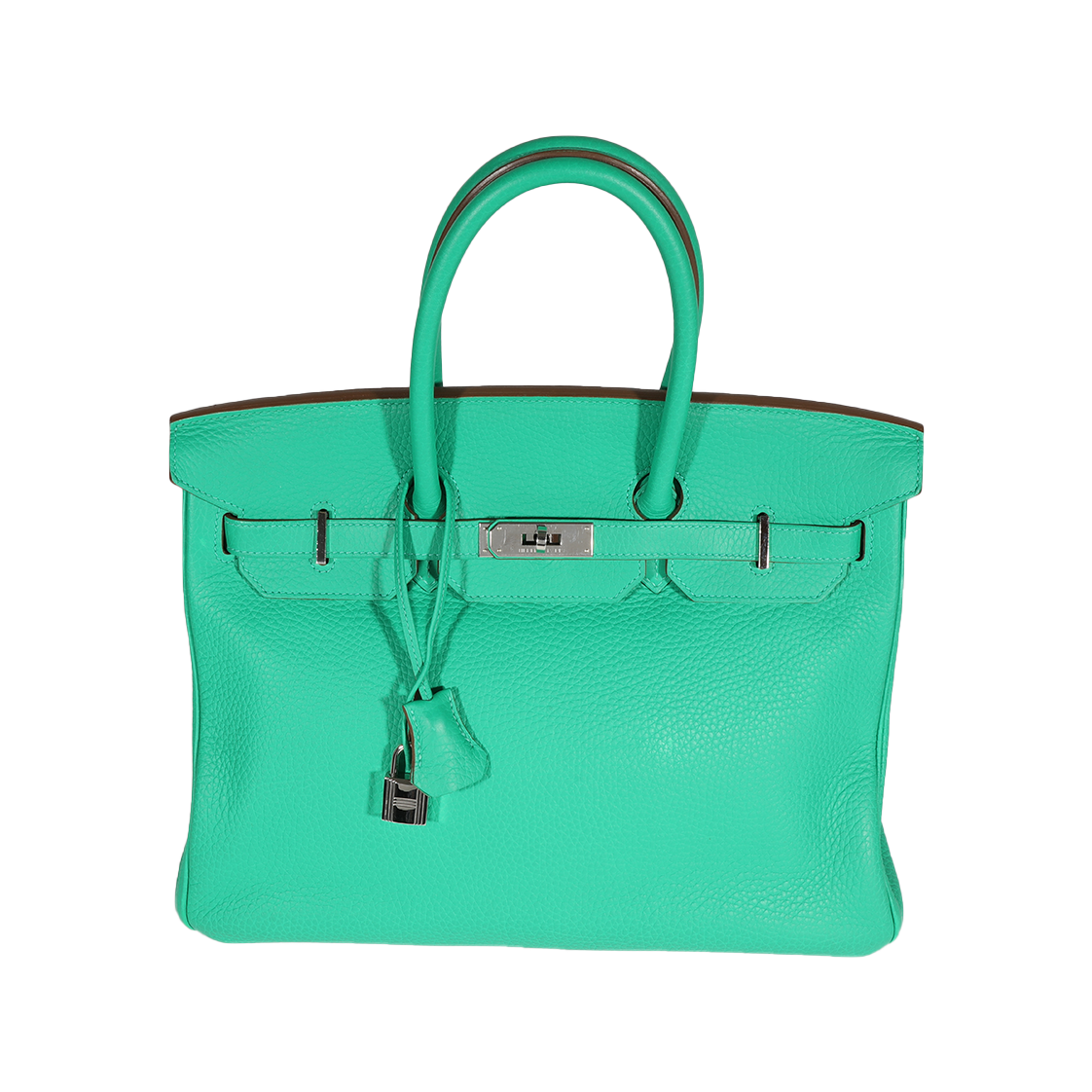 Hermès Menthe Clémence Birkin 35 PHW