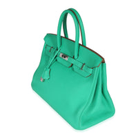 Hermès Menthe Clémence Birkin 35 PHW