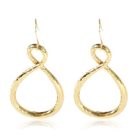Ippolita Hammered Twisted Hoop Earrings in 18k Yellow Gold