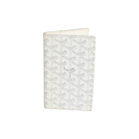 Goyard White Goyardine Canvas Passport Holder