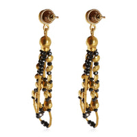 Gurhan Rain Gold Black Diamond Earring in 24k Yellow Gold