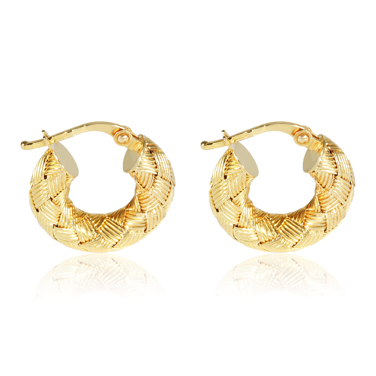 Roberto Coin Woven Earrings in 18k Yellow Gold