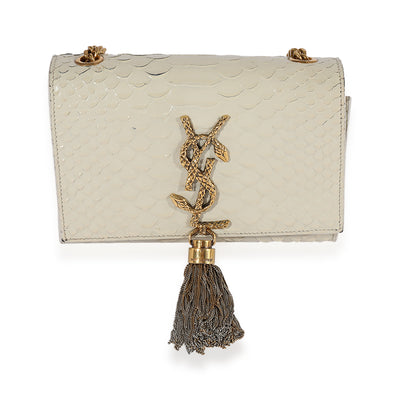 Off-White Python-Embossed Small Kate Tassel Bag