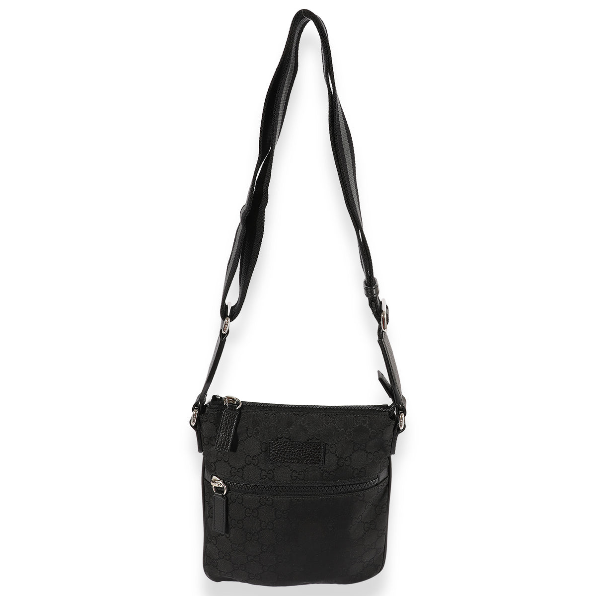 Black GG Nylon Crossbody