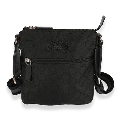 Black GG Nylon Crossbody