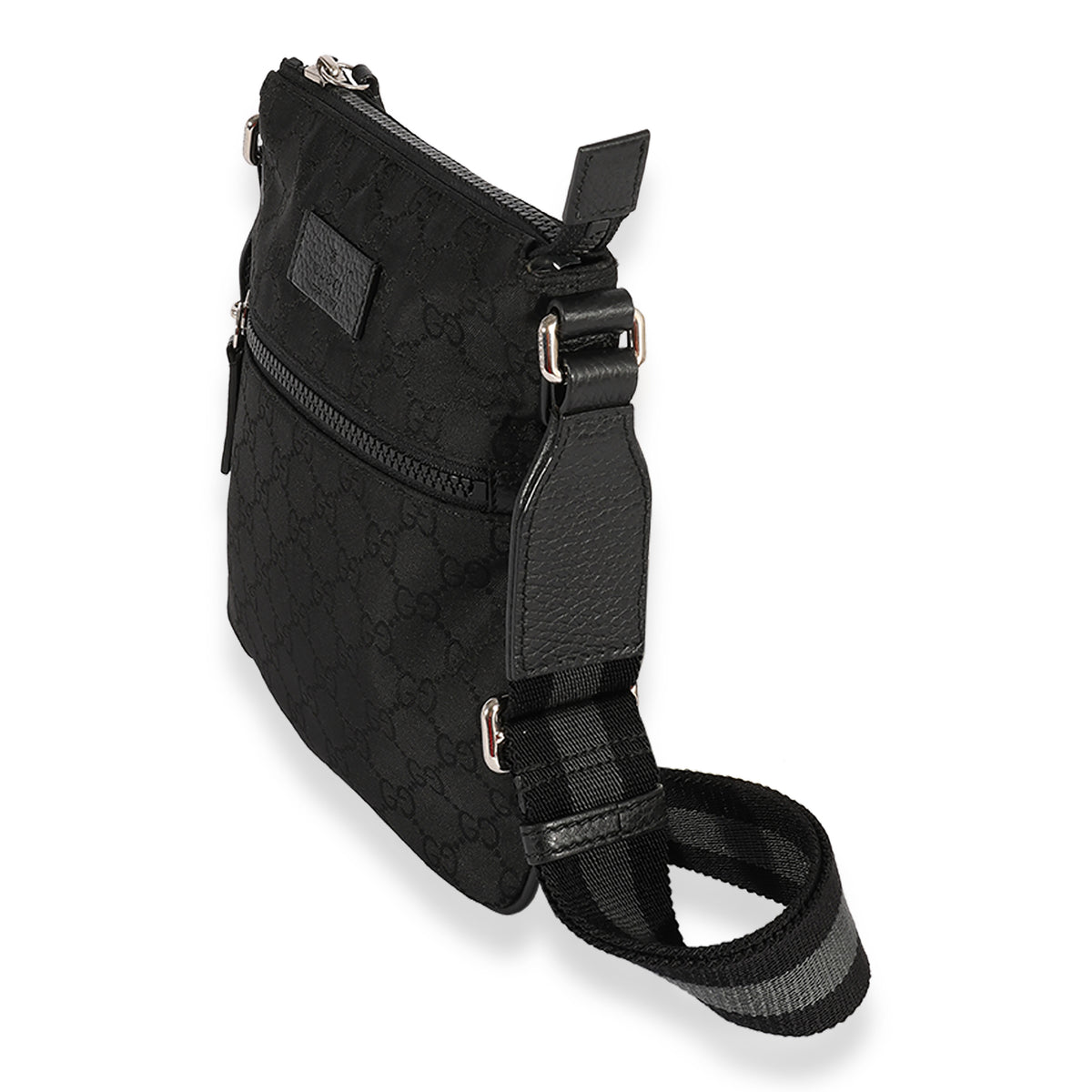 Black GG Nylon Crossbody