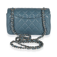 Chanel Blue Quilted Lambskin Mini Rectangular Classic Flap Bag