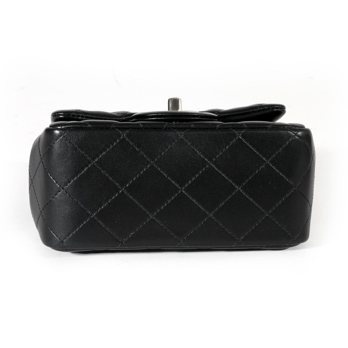 Chanel Black Quilted Lambskin Mini Square Classic Flap Bag