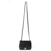 Chanel Black Quilted Lambskin Mini Square Classic Flap Bag