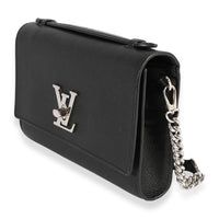 Lockme leather clutch bag Louis Vuitton Black in Leather - 29859080