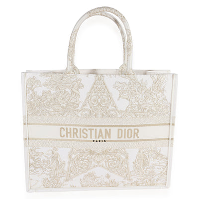 Dior Gold Stella Embroidery Around The World Large Book Tote