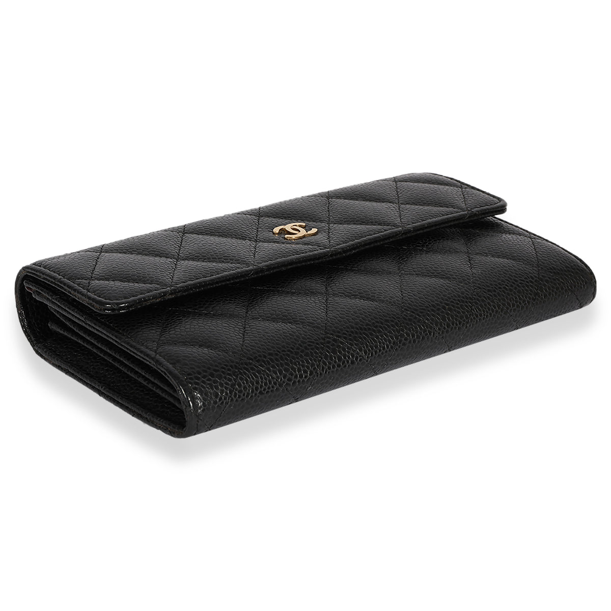Chanel Black Quilted Caviar Long Flap Wallet Q6A0170FKB024