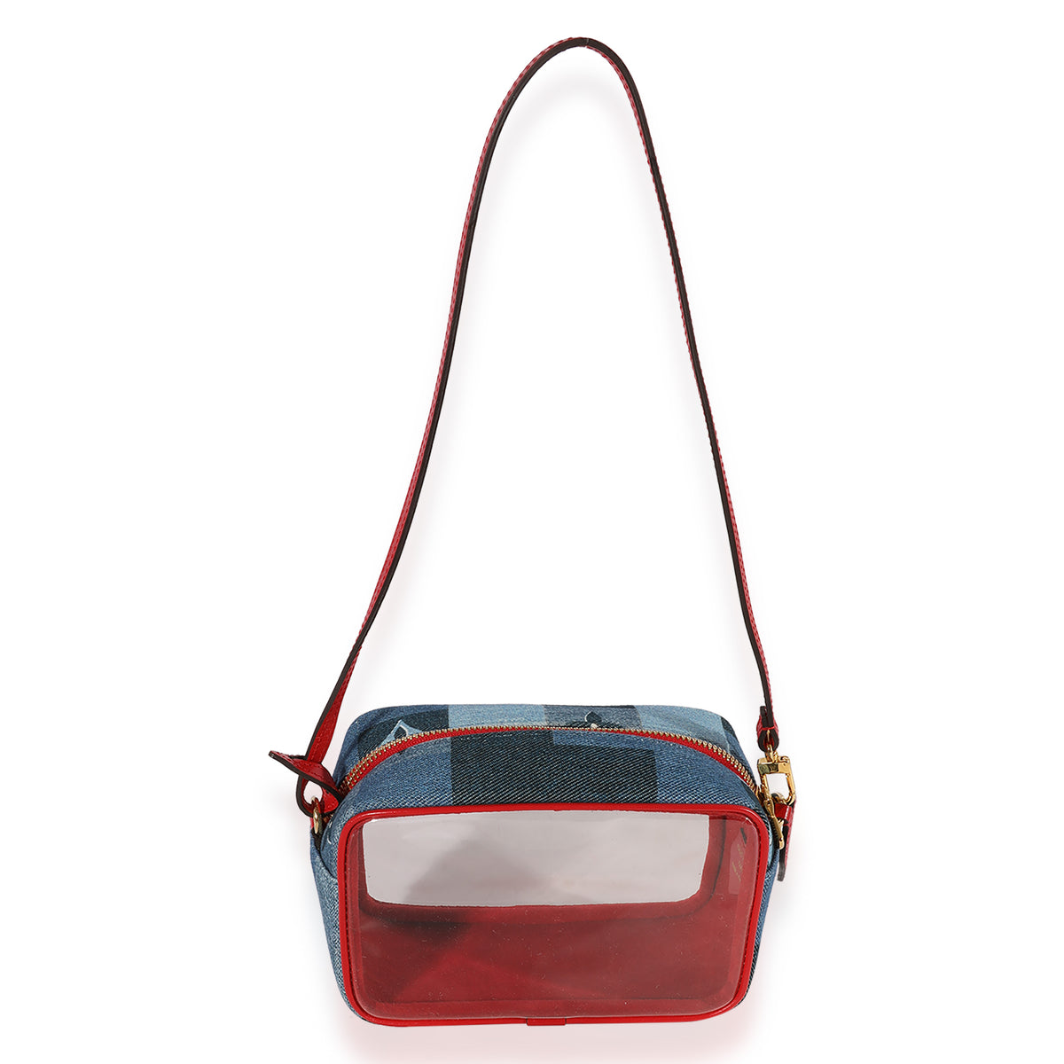 Louis Vuitton Beach Denim Patchwork Transparent Shoulder Bag on SALE