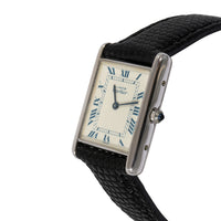 Cartier Tank 661006 Womens Watch in Sterling Silver