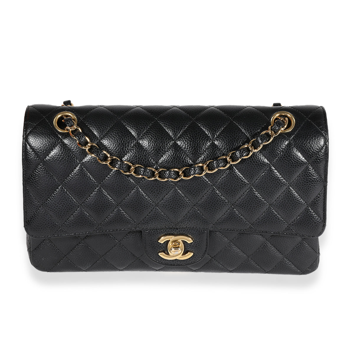 Chanel Black Quilted Caviar Medium Classic Double Flap Bag, myGemma, HK
