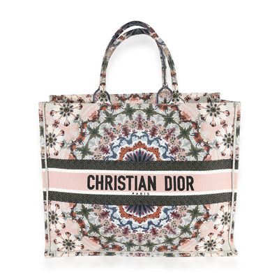 Dior Multicolor Embroidery KaleiDiorscopic Large Book Tote