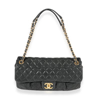 Chanel Black Quilted Iridescent Calfskin Chic Quilt Flap Bag