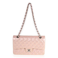 Chanel Iridescent Pink Quilted Lambskin Medium Classic Double Flap Bag