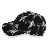 Chanel Black & White Tweed CC Baseball Cap