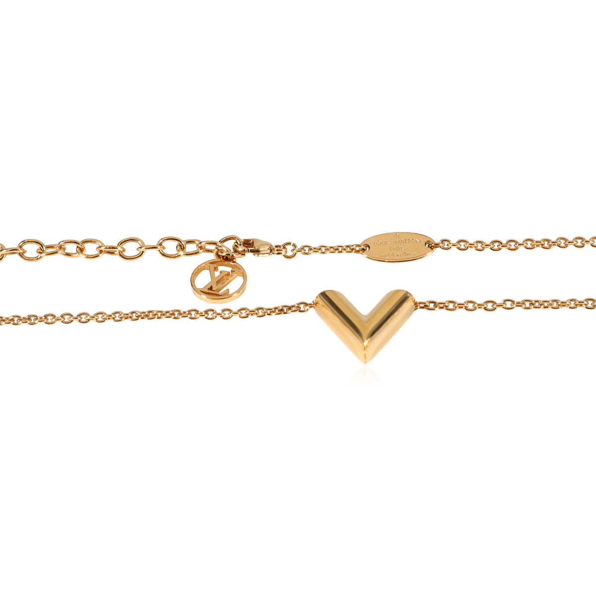 Auth Louis Vuitton Bracelet Essential V Bracelet Gold Goldtone