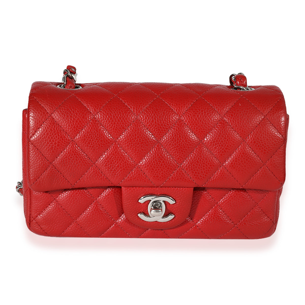 Chanel Red Quilted Caviar Mini Rectangular Classic Flap, myGemma, CH