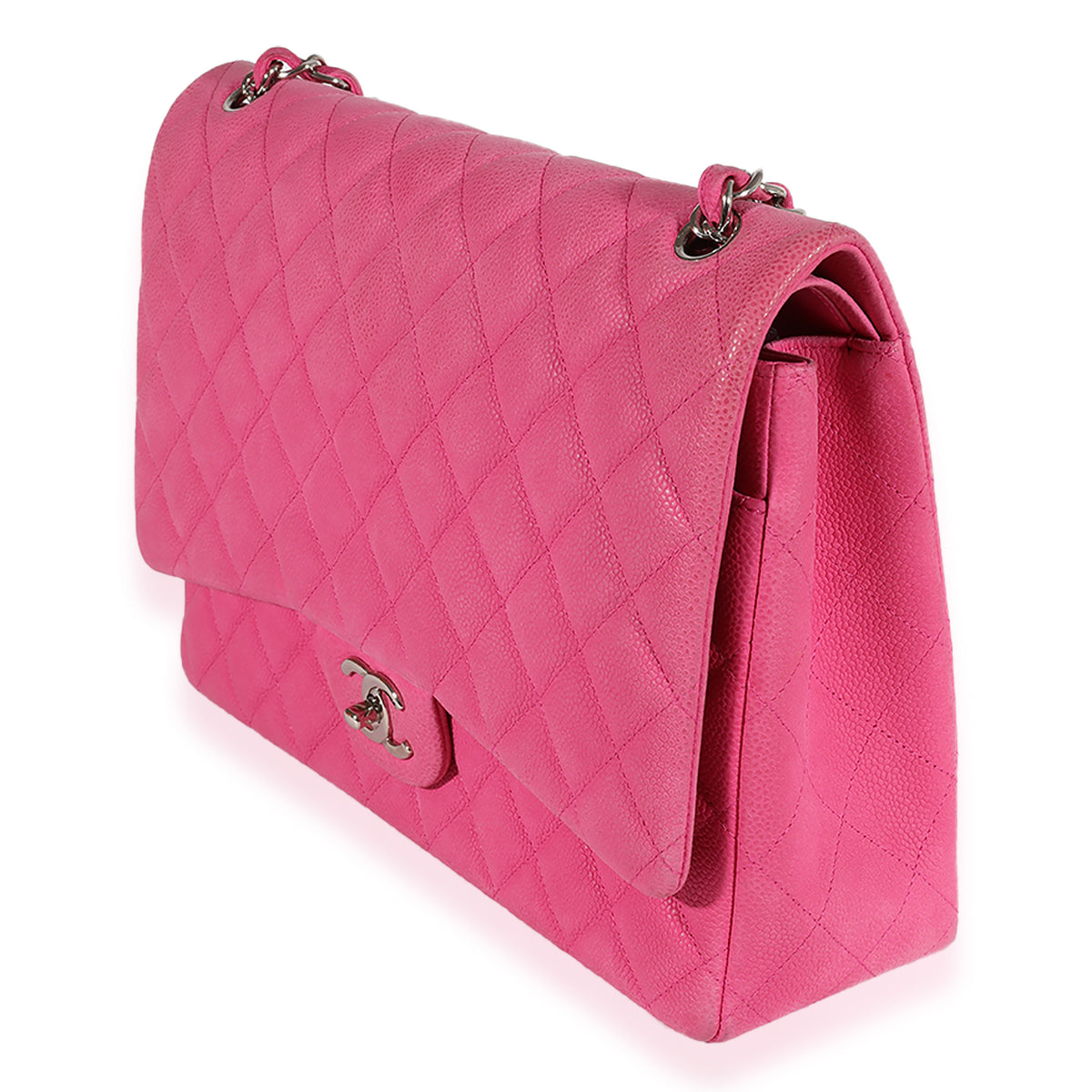 Chanel Hot Pink Quilted Matte Caviar Maxi Classic Double Flap Bag, myGemma, CH