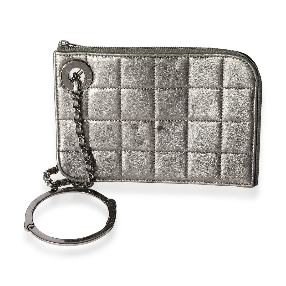 Chanel Metallic Chocolate Bar Leather Handcuff Wristlet