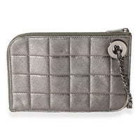 Chanel Metallic Chocolate Bar Leather Handcuff Wristlet