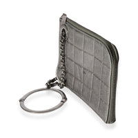 Chanel Metallic Chocolate Bar Leather Handcuff Wristlet