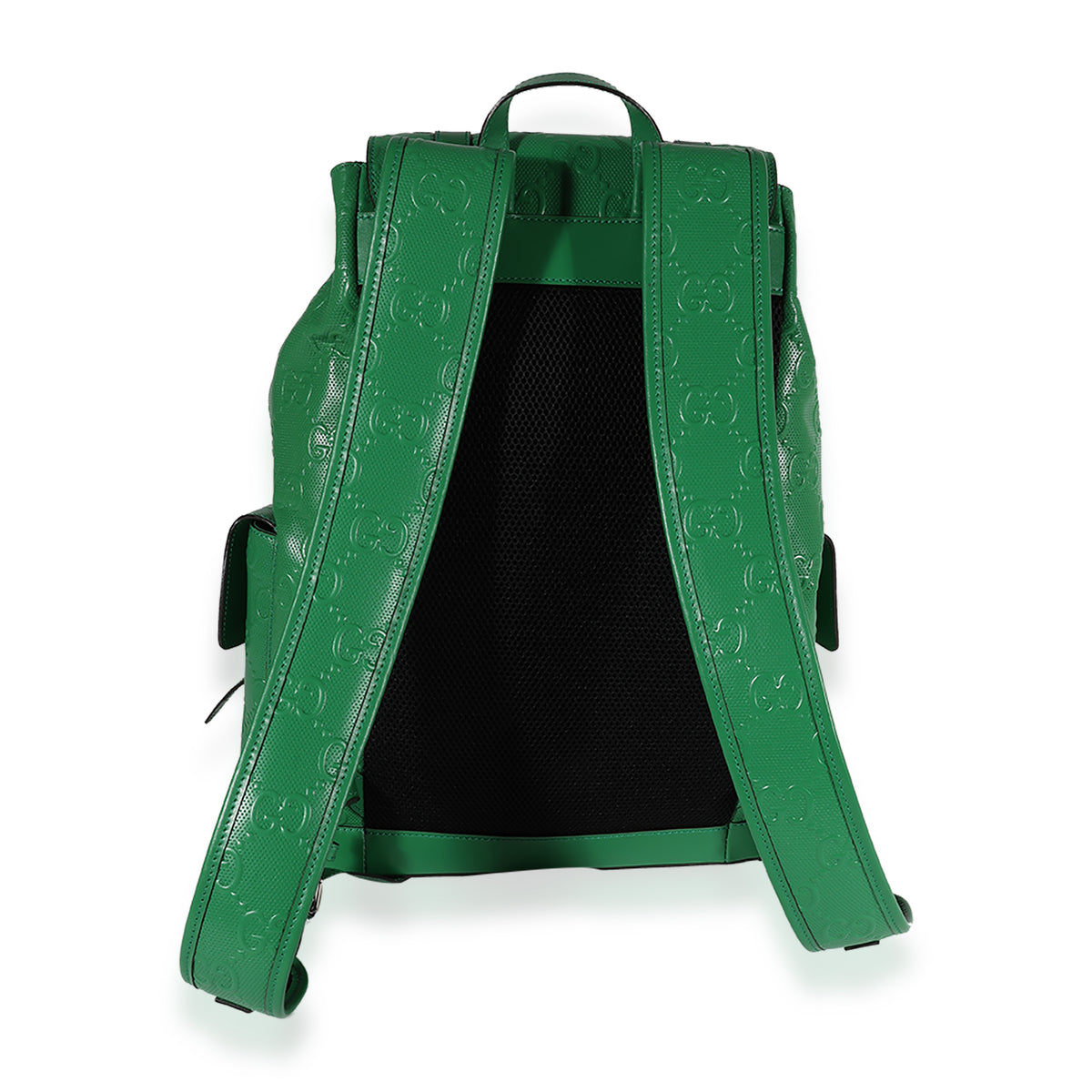 Gucci Green GG Embossed Leather Backpack