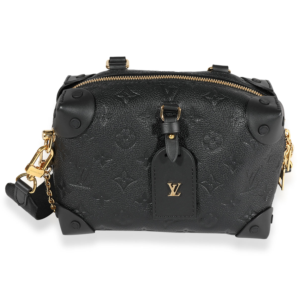Louis Vuitton Black Monogram Empreinte Petite Malle Souple