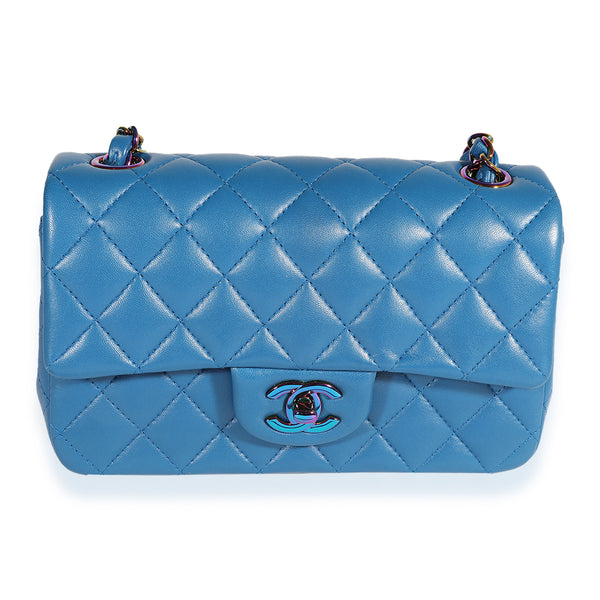 Chanel 2021 Rainbow Classic Medium Double Flap Bag - Blue Shoulder Bags,  Handbags - CHA850985