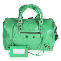 Balenciaga Vert Poker Lambskin Classic Polly Boston Bag