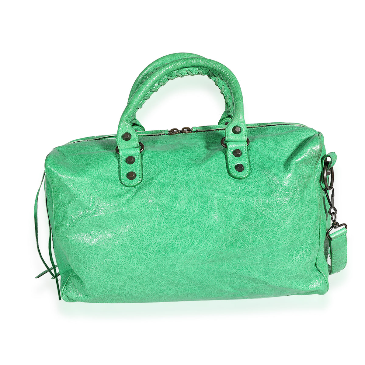 Balenciaga Vert Poker Lambskin Classic Polly Boston Bag