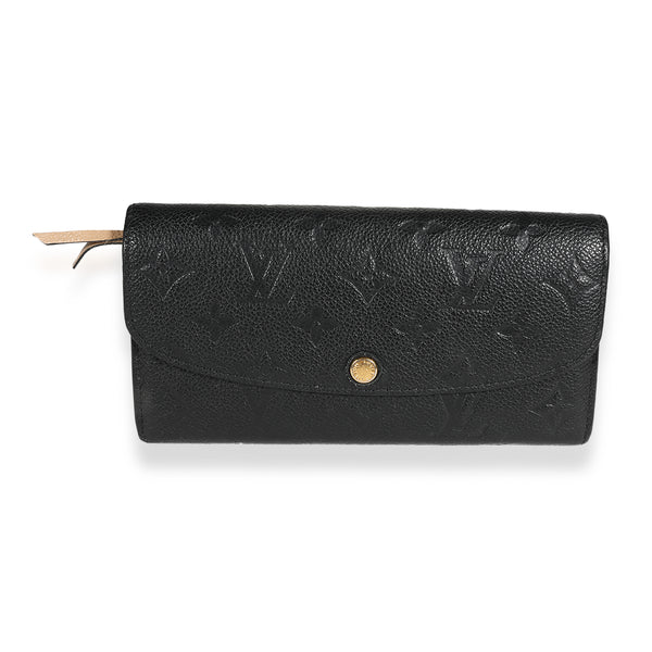 LV Louis Vuitton Emilie wallet in Black Monogram Empreinte Leather