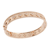 Van Cleef & Arpels Perlee Diamond Bracelet in 18k Rose Gold 1.79 CTW